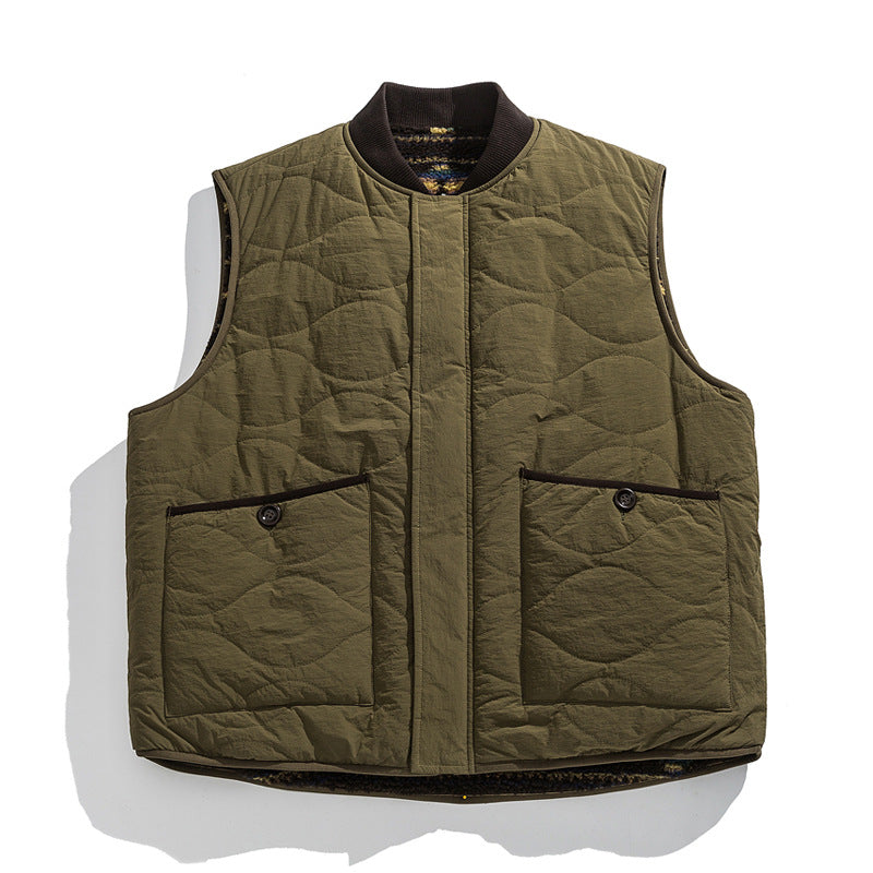 Reversible Japanese Ethnic Cotton Vest – Thickened Oversized Unisex Sleeveless Jacket