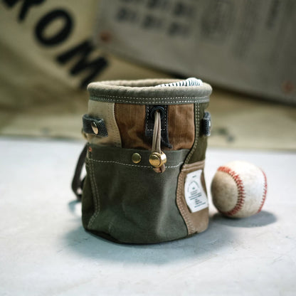 Heavy Military Canvas Patchwork Bucket Bag – Handmade Vintage Crossbody Shoulder Bag | Japanese vintage | yamalin clothes | Yamalinclothes