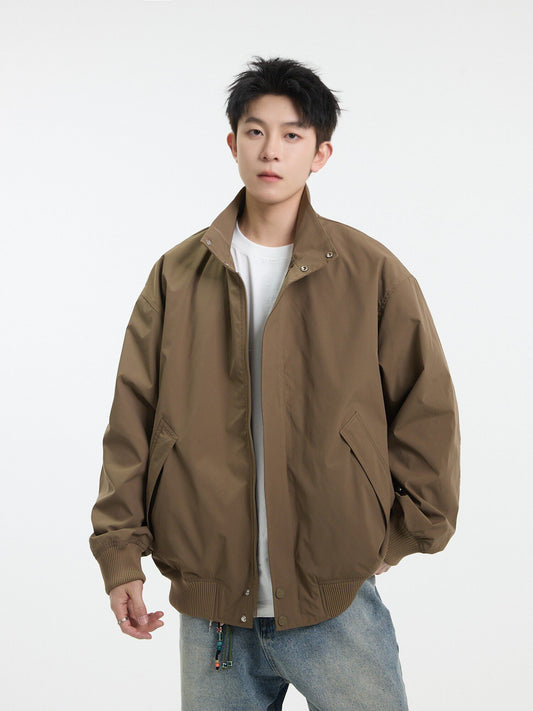 Autumn and winter American flying Harrington jacket men's stand-up collar baseball couple khaki cleanfit padded jacket