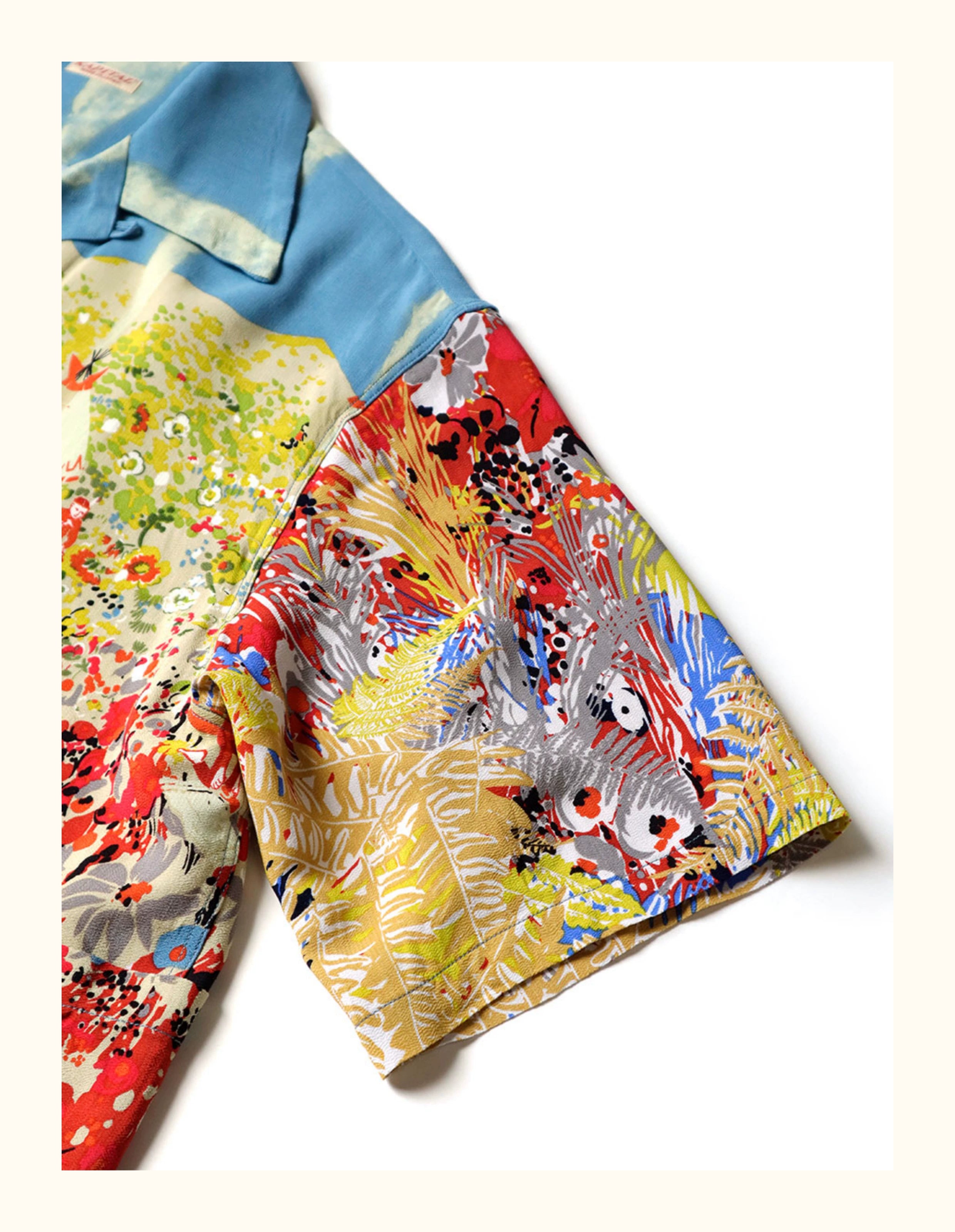 unisex floral print Japanese all-over casual short-sleeved shirt