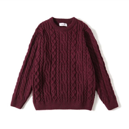 Japanese Jacquard Knit Sweater – Vintage Braided Unisex – Japanese vintage | yamalin clothes | Yamalinclothes