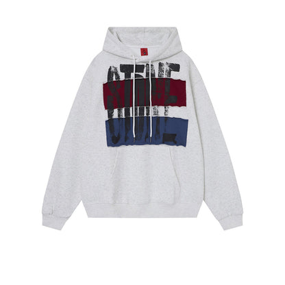 Hand-Painted Appliqué Letter Hoodie – American Vintage Oversized Unisex – Hoodies | japanese streetwear | vintage workwear | unisex | Yamalinclothes