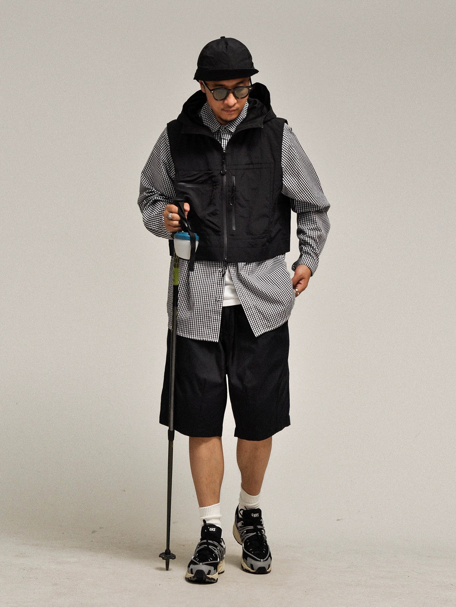 Old fans come! OUTDOOR! Functional pocket short outdoor vest hooded vest waterproof outdoor camping men