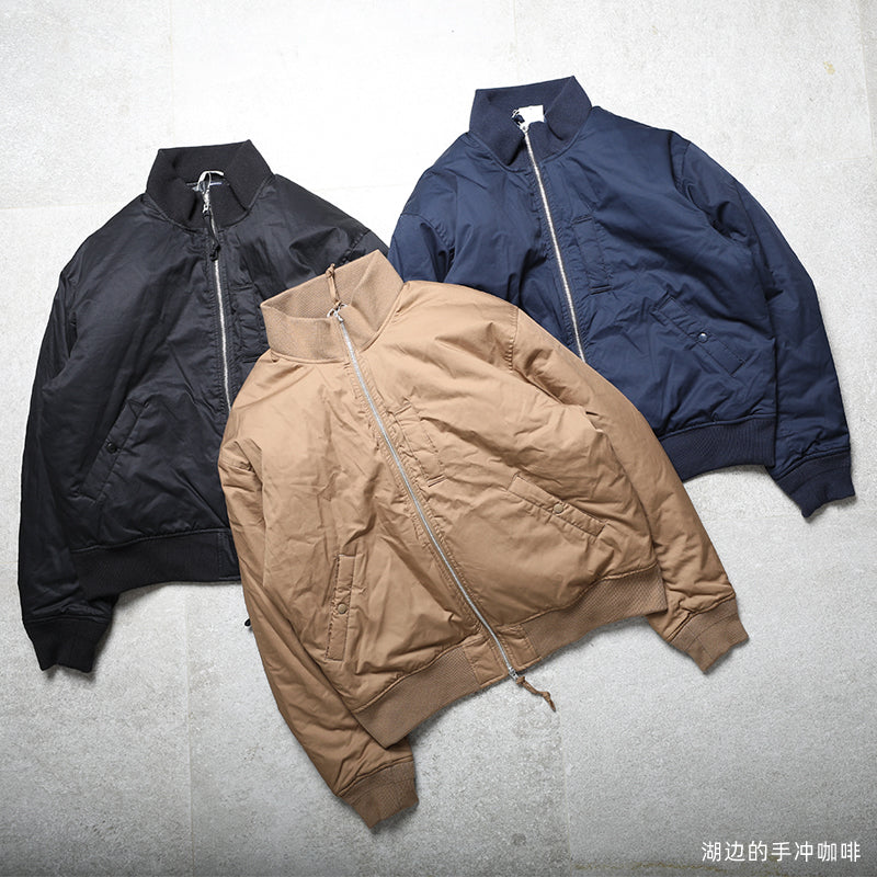 In stock Japanese Nanamika 24AW MA1 Air Force Stand Collar Thermal Cotton Jacket Baseball Jersey Jacket