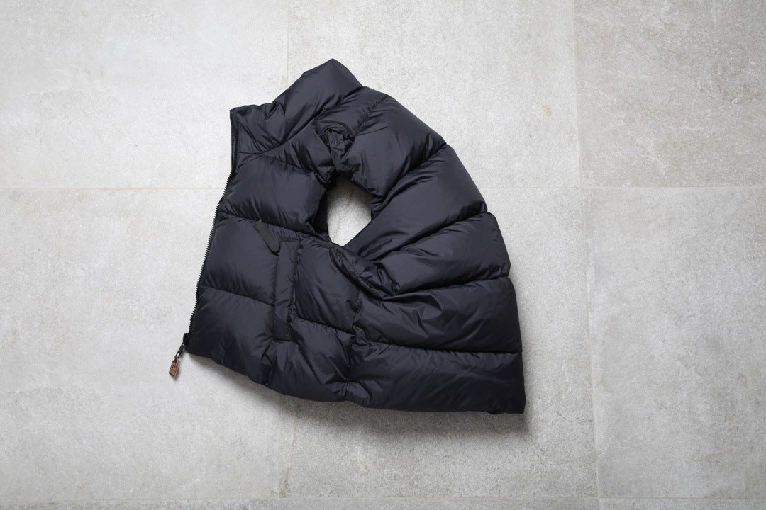 High quality Kpit Hirata Kazuhiro reversible down jacket vest male Yu Wenle Japanese stand up collar cargo vest