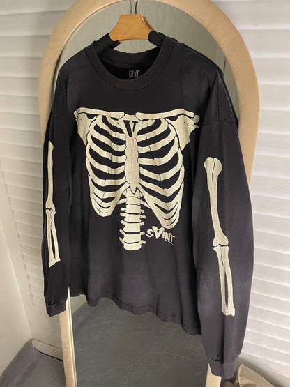 Skeleton Long-Sleeve T-Shirt – Front & Back Print