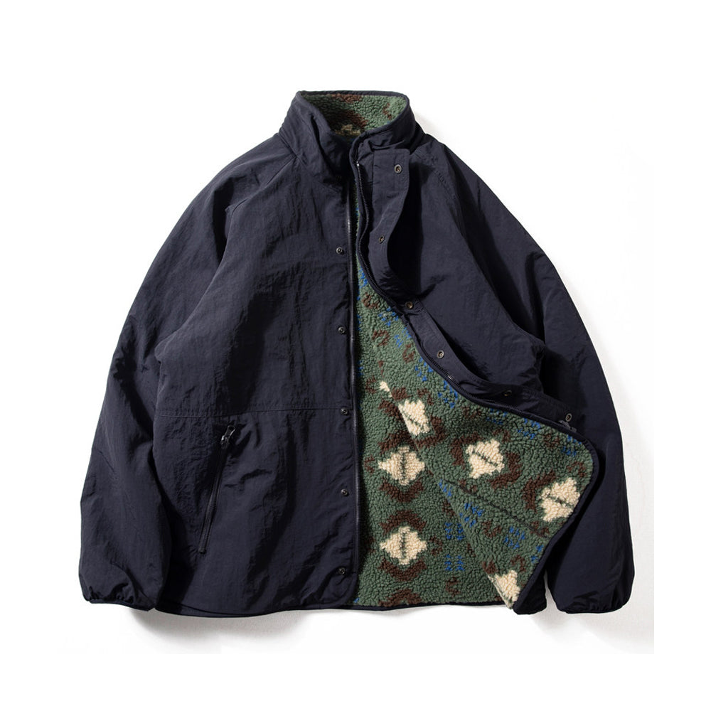 Reversible Fleece Jacket – Geometric Pattern | Yamalinclothes | Vintage workwear outfit