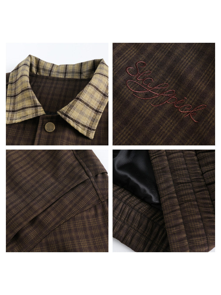 Big grid small grid Patchwork Men's Spring 2025 New Jacket | Japanese vintage | yamalin clothes | Yamalinclothes