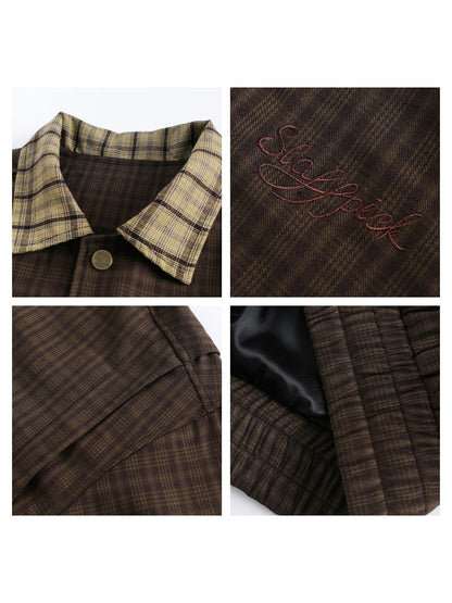 Big grid small grid Patchwork Men's Spring 2025 New Jacket | Japanese vintage | yamalin clothes | Yamalinclothes