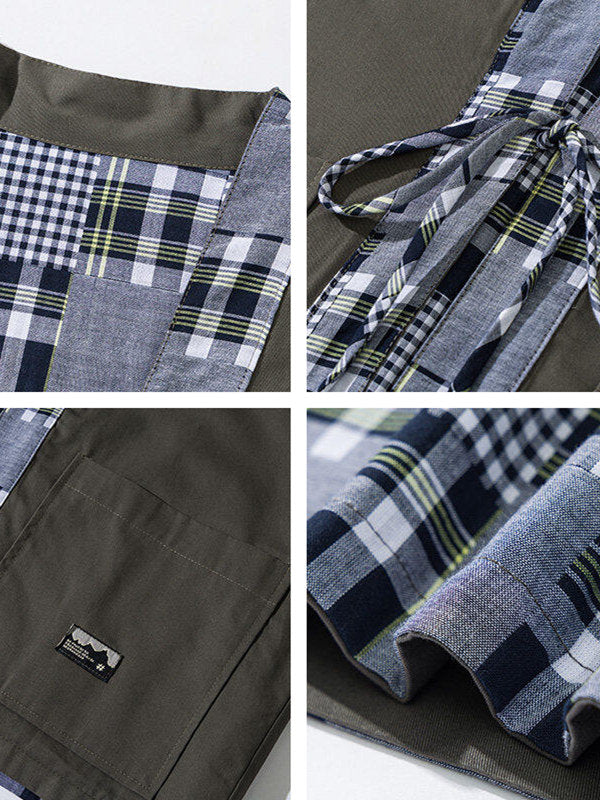 Japanese retro splicing double-sided wearing robe casual coat