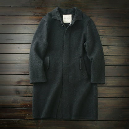 Blockbuster cow goods! 100 wool trench coats! Italy order men's autumn/winter midi knitted sweater jacket