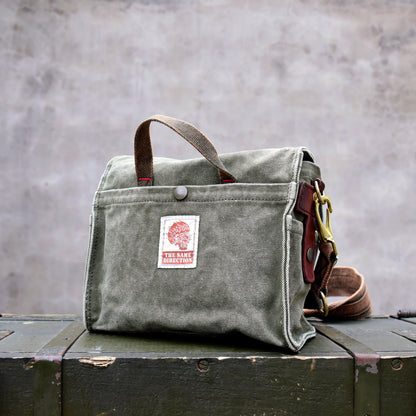Vintage Washed Canvas Messenger Bag – Military Workwear Crossbody Satchel | Japanese vintage | yamalin clothes | Yamalinclothes