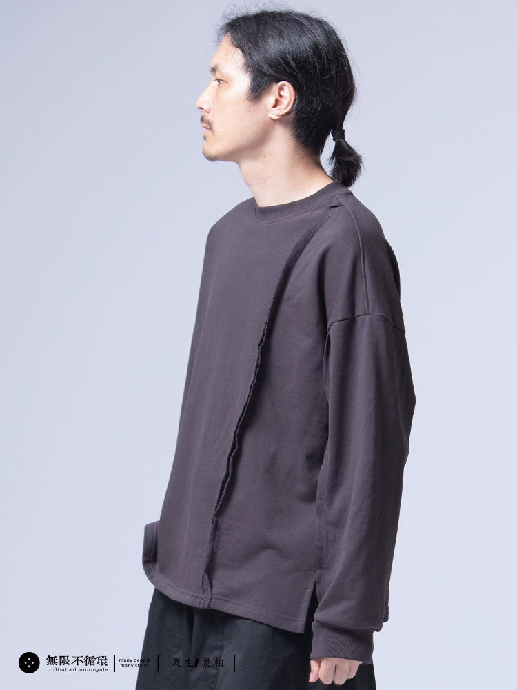 Original design men's casual loose round neck sweatshirt N