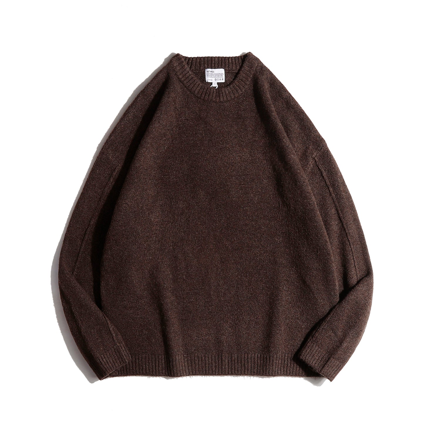 Japanese Vintage Knit Sweater – Unisex Collegiate Maillard