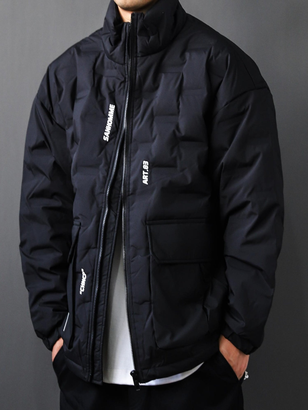 90 white duck down down jacket men's retro plus size light winter men's lightweight trendy couple stand-up collar jacket