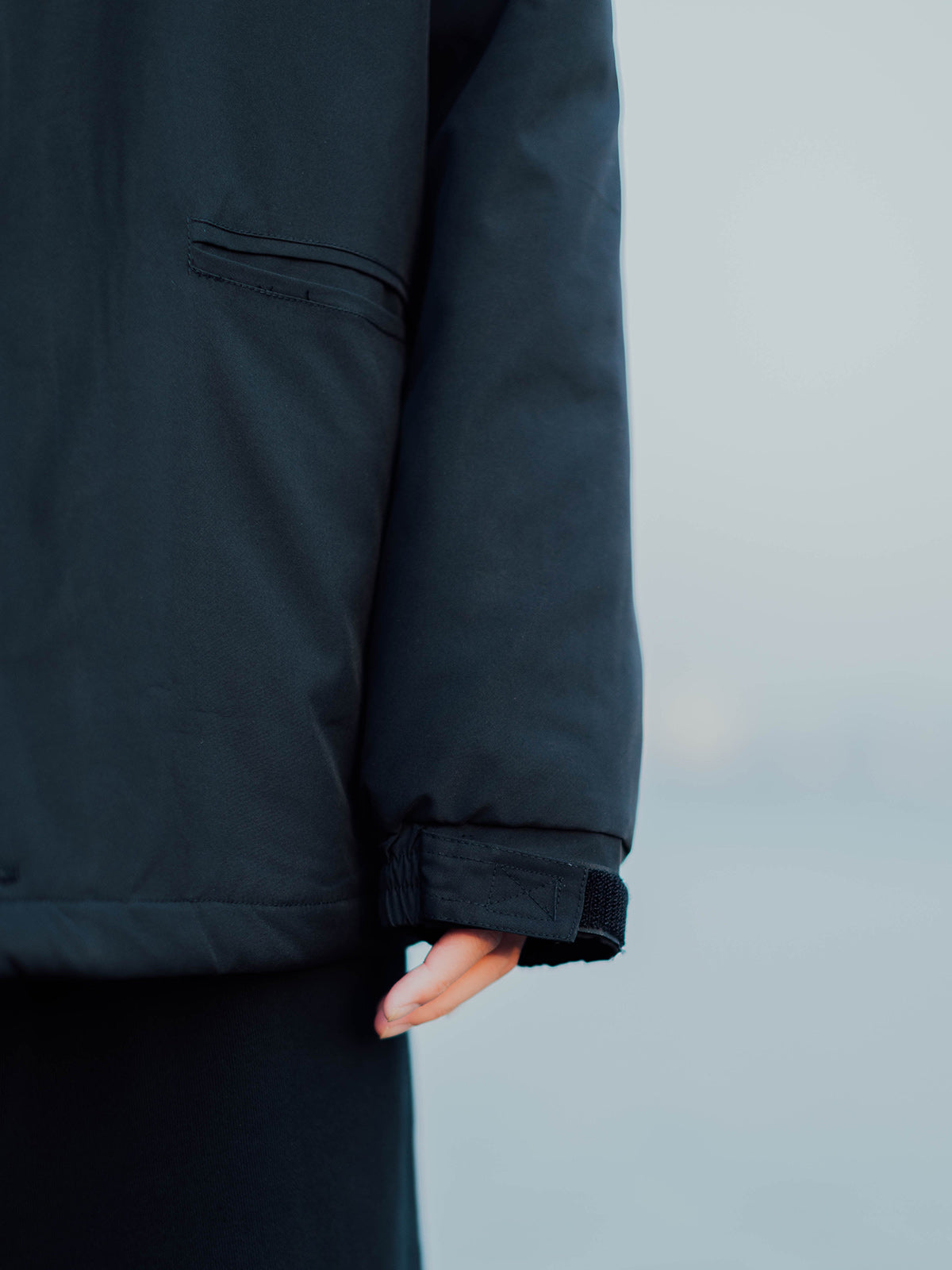 Japanese retro winter, black thickened hooded cotton clothes, warm cotton clothes, men's and women's casual cotton jackets