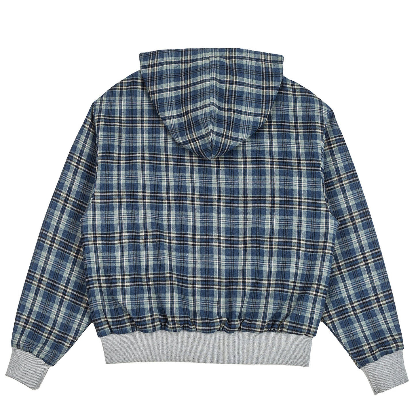 American Vintage Plaid Hooded Cardigan – Oversized Unisex Cotton Sweatshirt Jacket