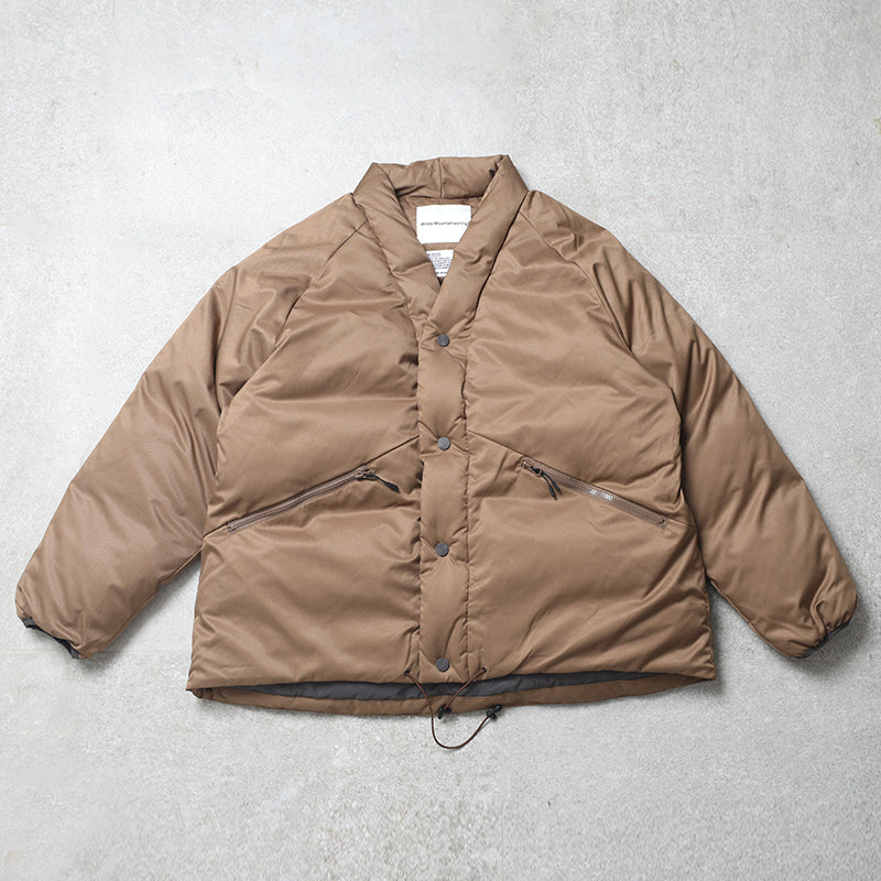 Baishan white mountaineering Japanese Taoist robe style taion waterproof outdoor down jacket