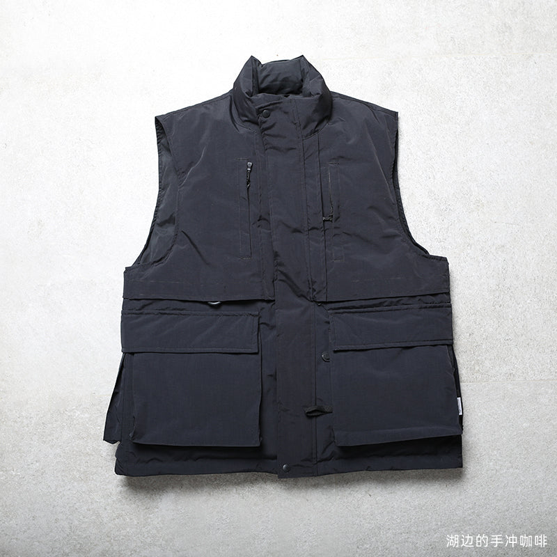 In stock, Japanese baby pier39 logger winter color-block multi-pocket waterproof function down vest