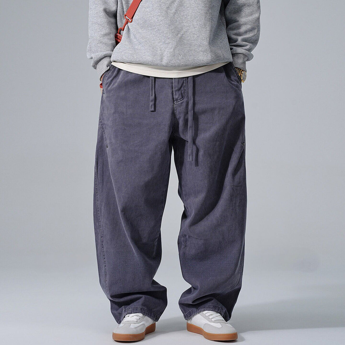 Cotton Baggy Pants – Drawstring Waist & Relaxed Leg