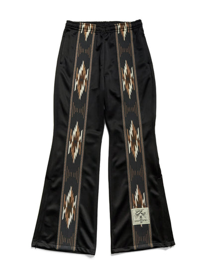 Kapital 25AW Japanese Warm Flared Pants - Celebrity Style Embroidered Elastic Waist Trousers