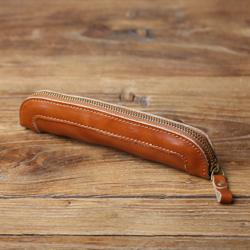 Vintage Top-Grain Cowhide Clutch Pouch – Unisex Leather Coin Bag