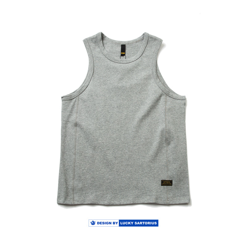 Summer cotton 320g sweat vest youth casual loose sleeveless T-shirt