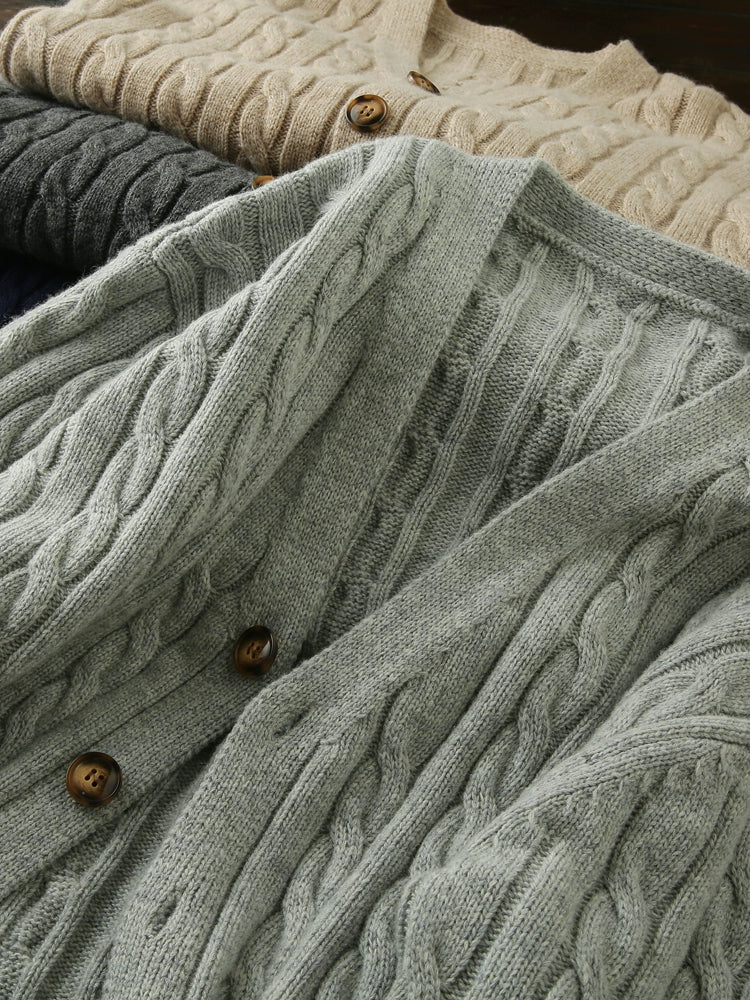 A small amount of goodies! Heavy all-wool! Foreign trade tail list men's autumn and winter thickened knitted cardigan sweater jacket tide