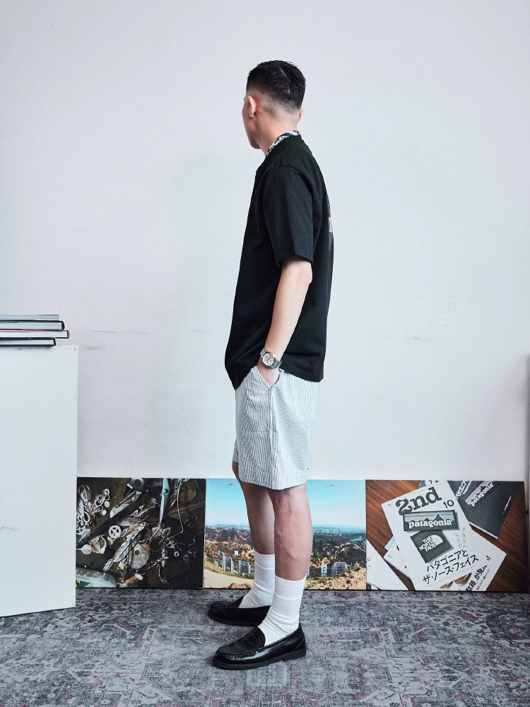 seersucker shorts, trousers, casual stripes, summer youth, ivy and ivy shapes are versatile