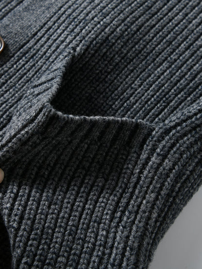 90% Wool Stand-Collar Knit Sweater – Thickened Oversized Unisex