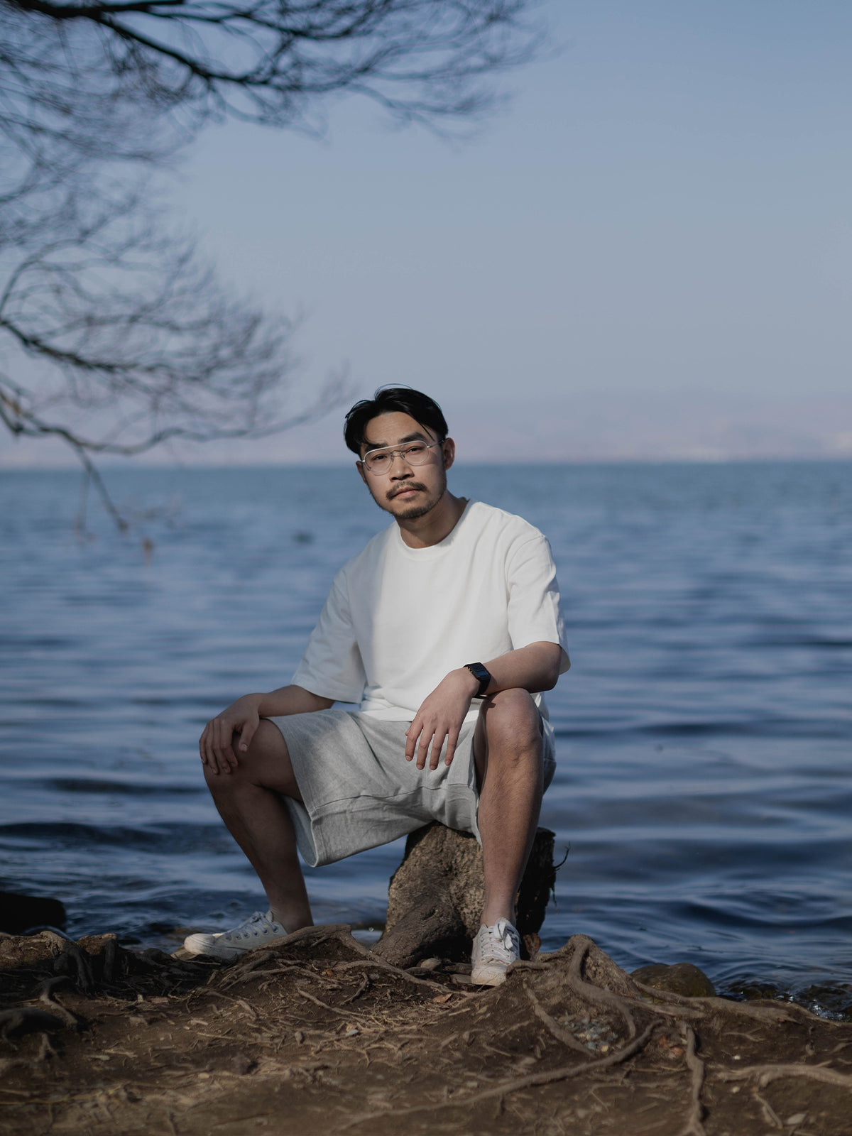 Japanese spring and summer new solid color 250g heavy short sleeve T-shirt men's cotton loose couple t-shirt