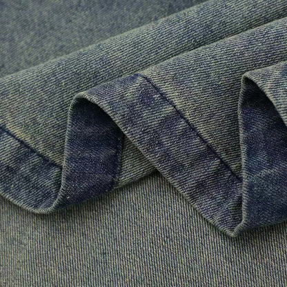 تيشيرت WOODOO بتصميم أمريكي ريترو مغسول متدرج الحروف إبداعي بأكمام قصيرة للرجال والنساء