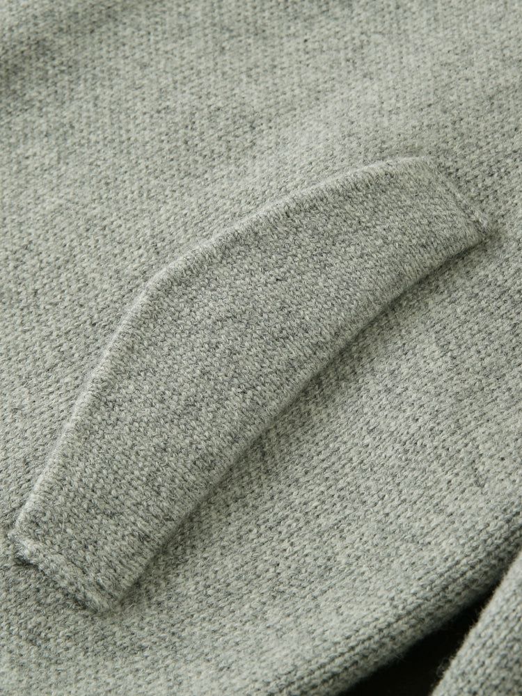 Blockbuster cow goods! 100 wool trench coats! Italy order men's autumn/winter midi knitted sweater jacket