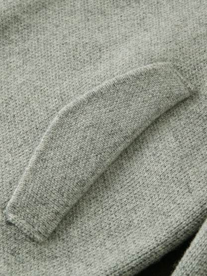 Blockbuster cow goods! 100 wool trench coats! Italy order men's autumn/winter midi knitted sweater jacket