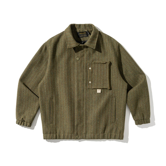 Japanese Retro Weave Cargo Jacket – Textured Spring-Style (Unisex)