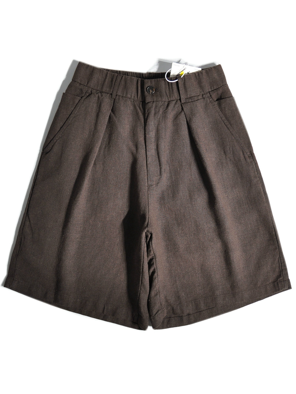 Ramie pendulous profile shorts loose wide leg casual tencel pants