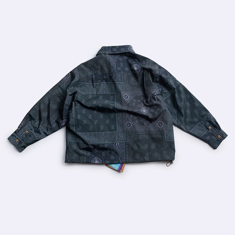 Japanese vintage cashew flower patchwork waterproof, windproof, UV-proof high-tech multi-functional jacket jacket