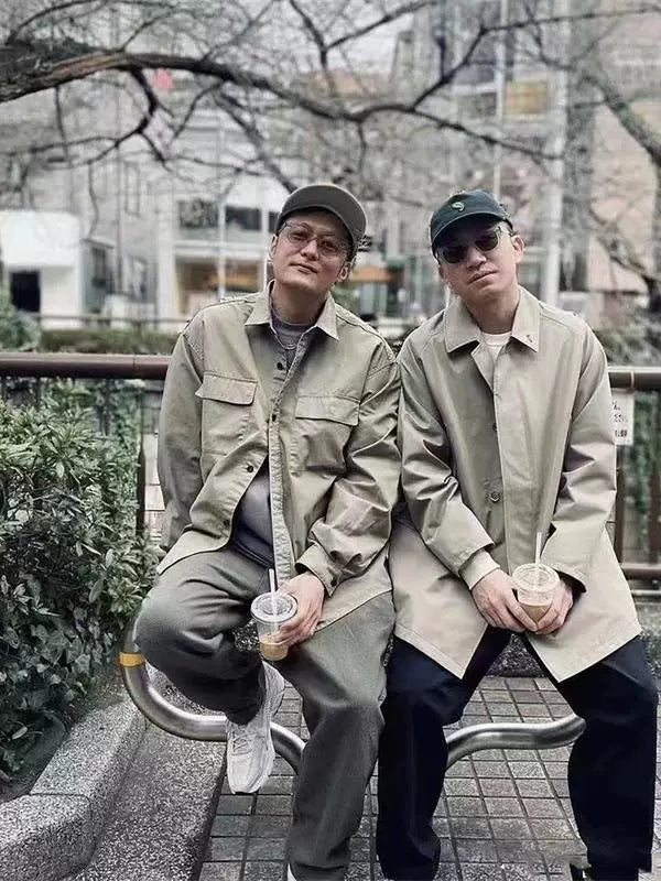 Loose casual multi-pocket work shirt jacket