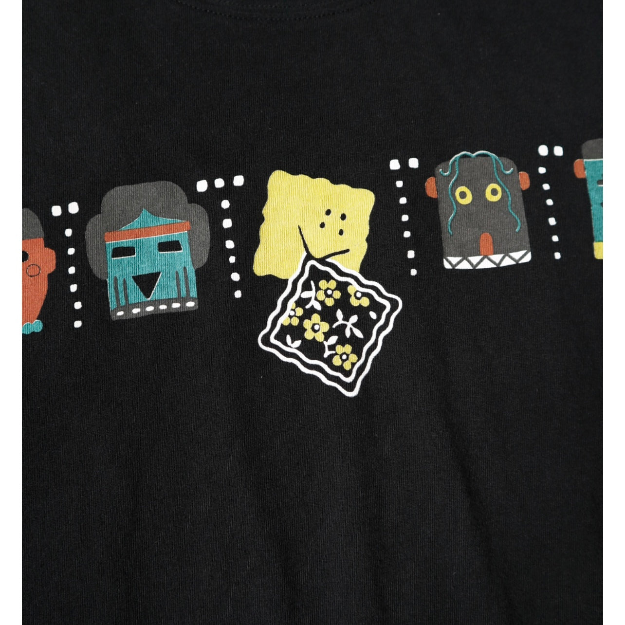 25SS Japanese casual fun smiley face print cotton loose crew neck short sleeve T-shirt