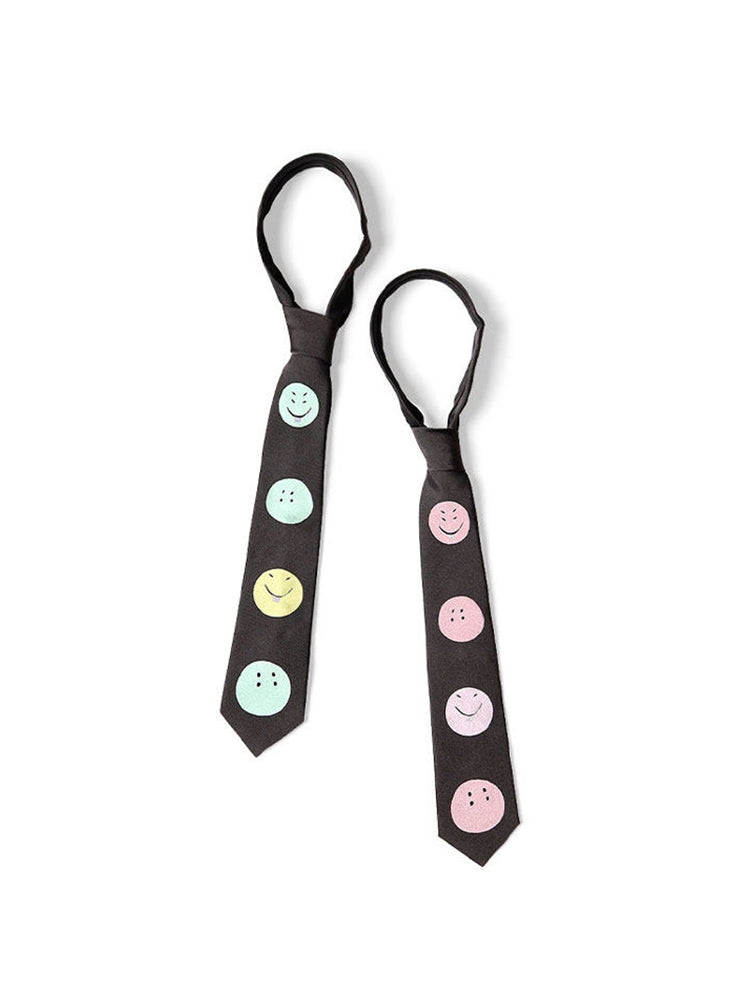 Smiling face tie niche design high-grade all-matching casual personality trend tie