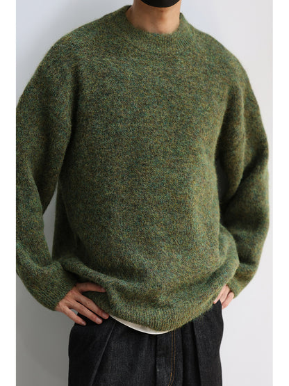 Wool Crew Neck Pullover Sweater – Japanese Warm Loose Unisex