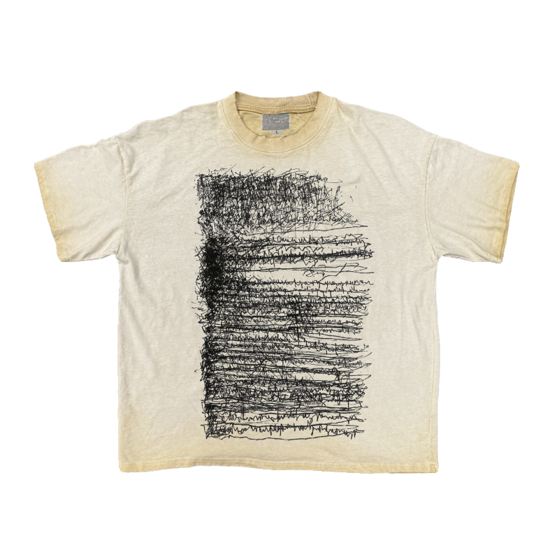 Tattoo Distressed Gradient Wash Short Sleeve Ripped Decadent Dark Dark T-shirt