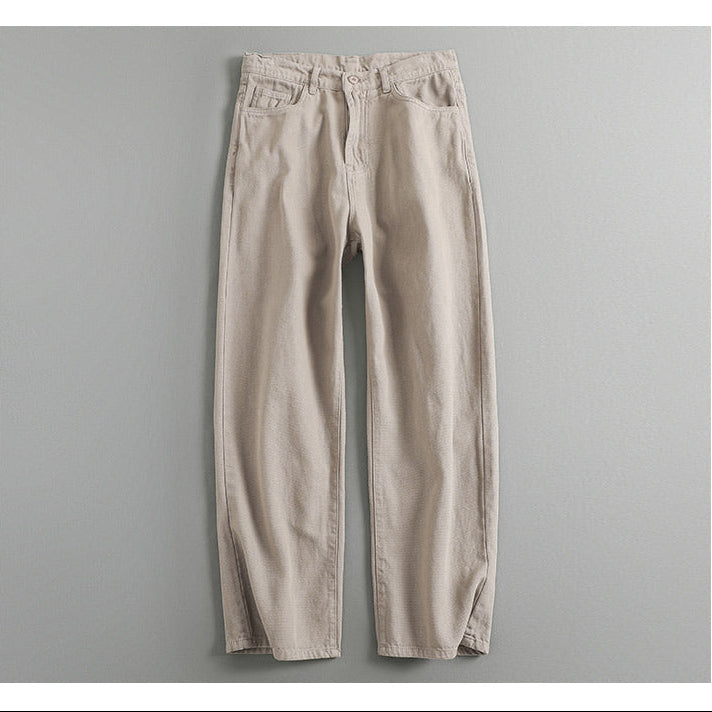 370G Heavyweight Washed Straight-Leg Pants – Japanese Loose Unisex – Pants | japanese streetwear | vintage workwear | unisex | Yamalinclothes