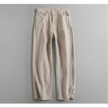 370G Heavyweight Washed Straight-Leg Pants – Japanese Loose Unisex – Pants | japanese streetwear | vintage workwear | unisex | Yamalinclothes