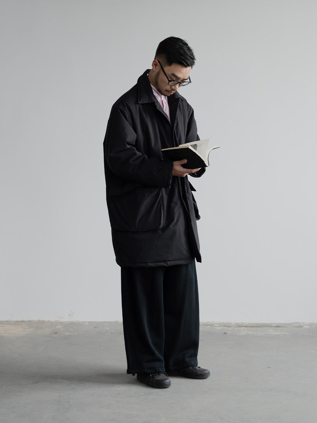 Japanese retro mid-length cotton clothes, men's workwear cotton clothes, loose casual thickened warm jacket