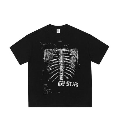 American Printed Short Sleeve Cotton Shirt – Loose Fit Hip-Hop Streetwear Tee for Men – Japanese vintage | yamalin clothes | Yamalinclothes