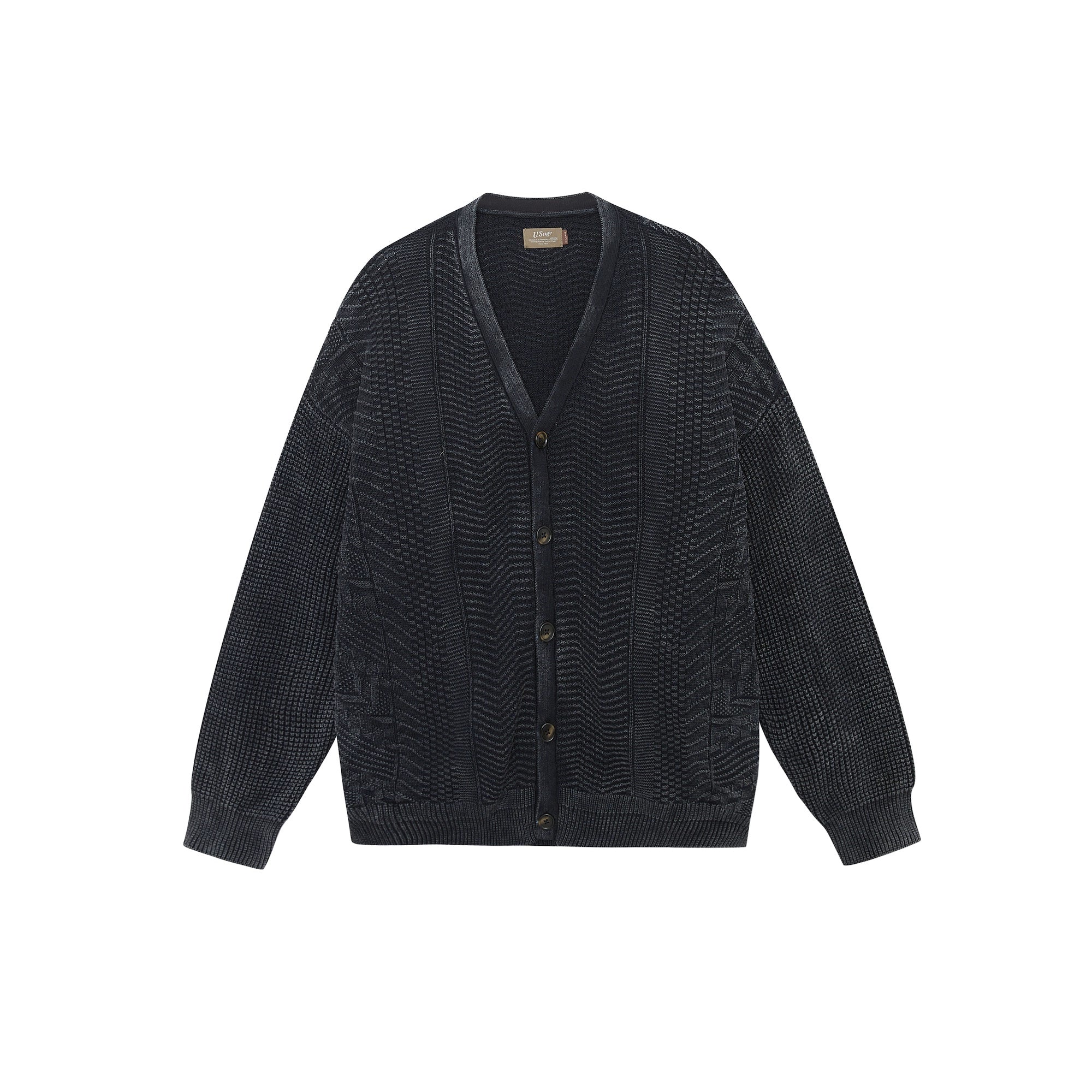 Cable Cardigan washed-cotton buttonhole cardigan