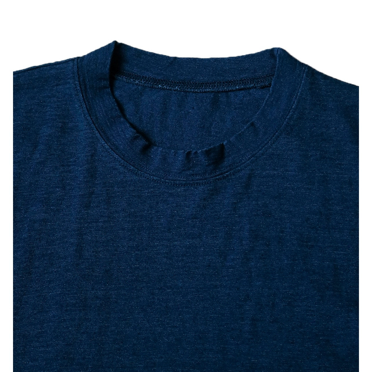 Japanese casual blue-dyed Indian flag cotton crew neck loose short sleeve T-shirt