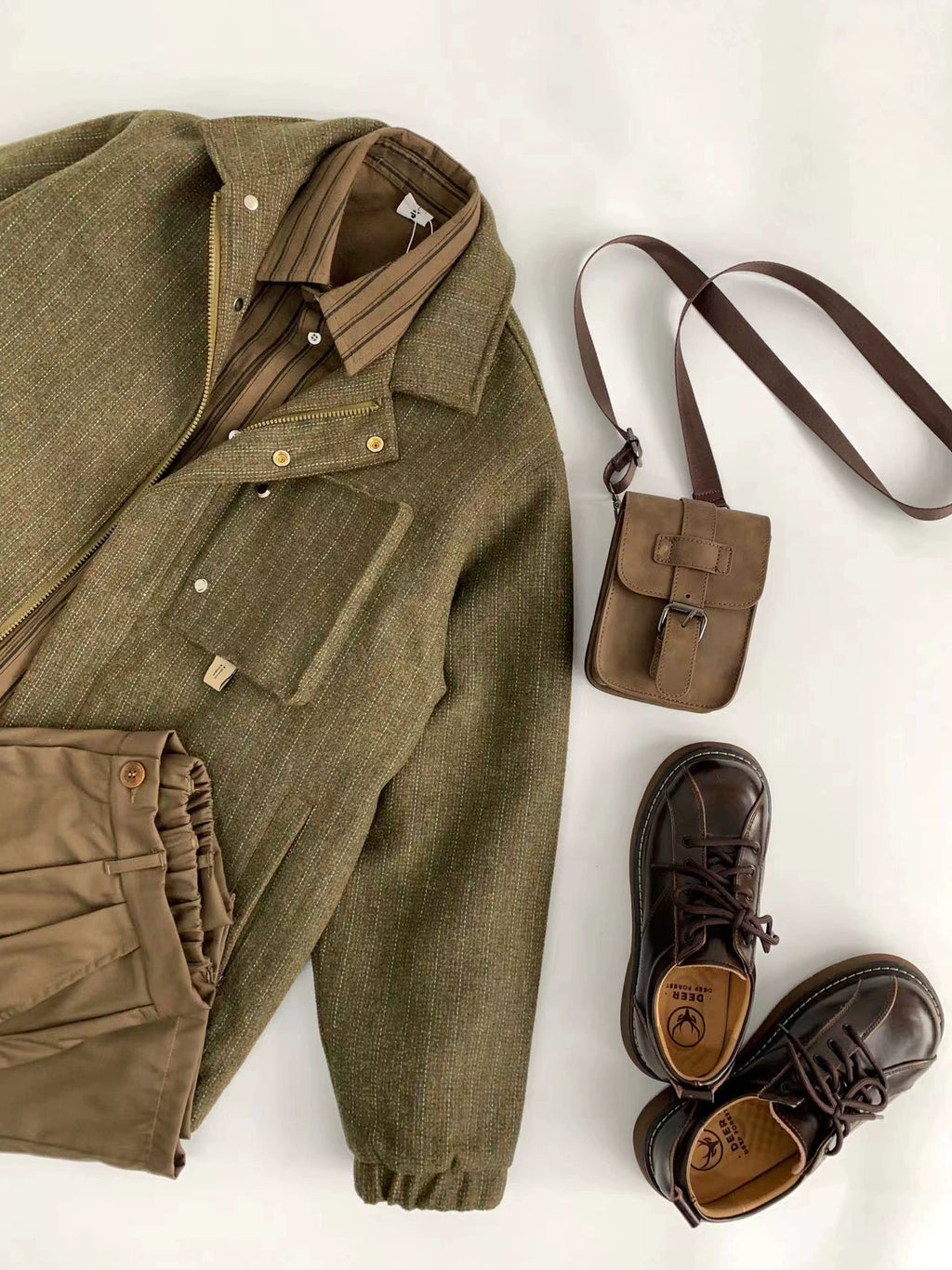 Japanese Retro Weave Cargo Jacket – Textured Spring-Style (Unisex)