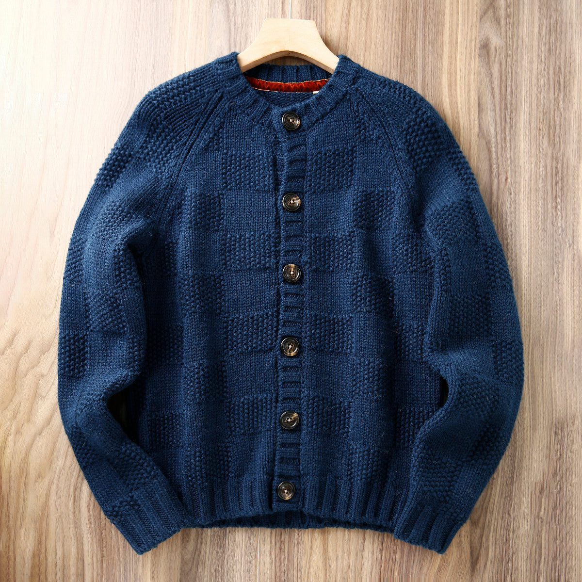 100% Wool Knit Cardigan – Heavyweight Old-School Workwear Men – Japanese vintage | yamalin clothes | Yamalinclothes